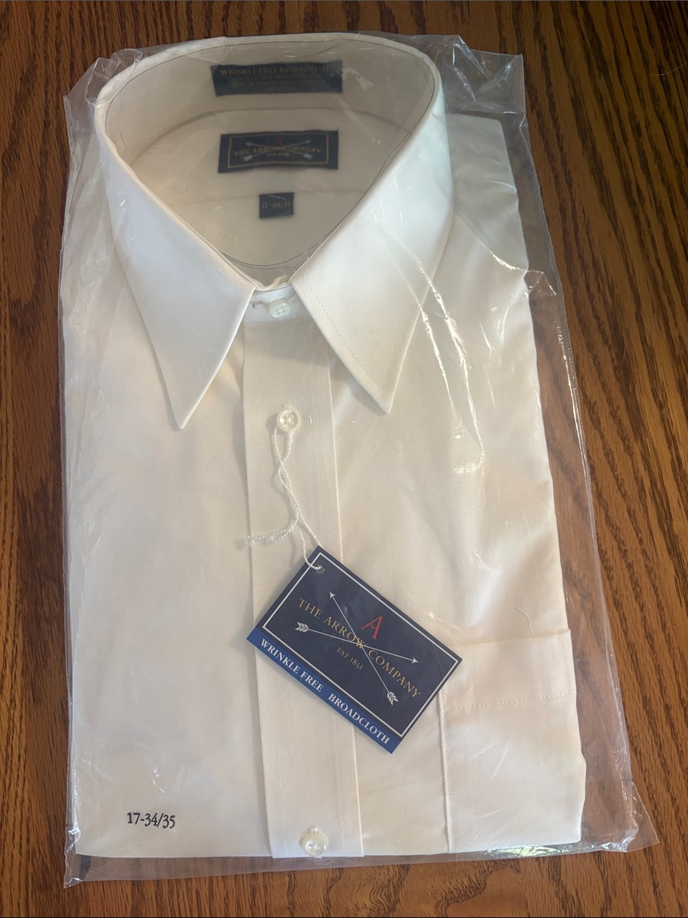 Arrow Men's White Dress Shirt - Point Collar